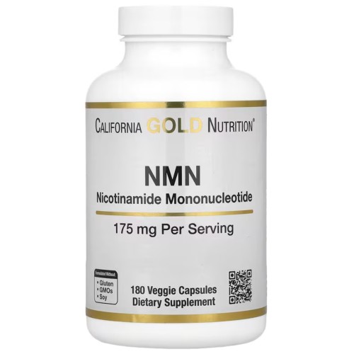 California Gold Nutrition, NMN, 175 мг, 180 растительных капсул